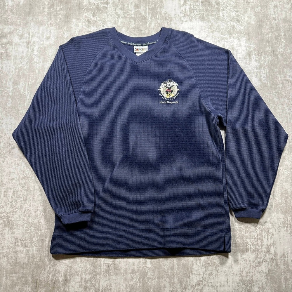 Vintage 2001 Walt Disney World Pullover Men Small Navy Blue 100 Years of Magic